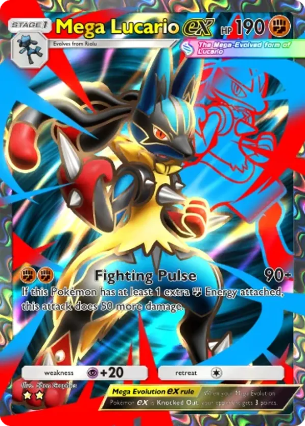 Mega Lucario ex card front