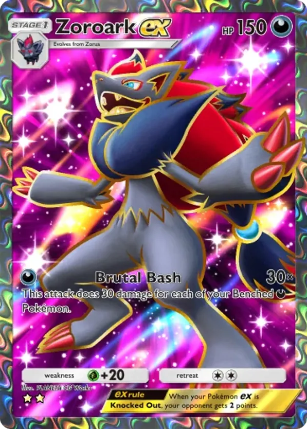 Zoroark ex card front