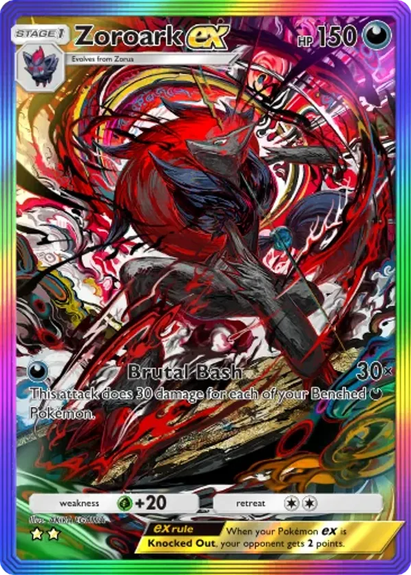 Zoroark ex card front