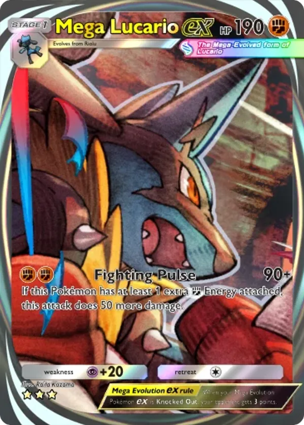 Mega Lucario ex card front
