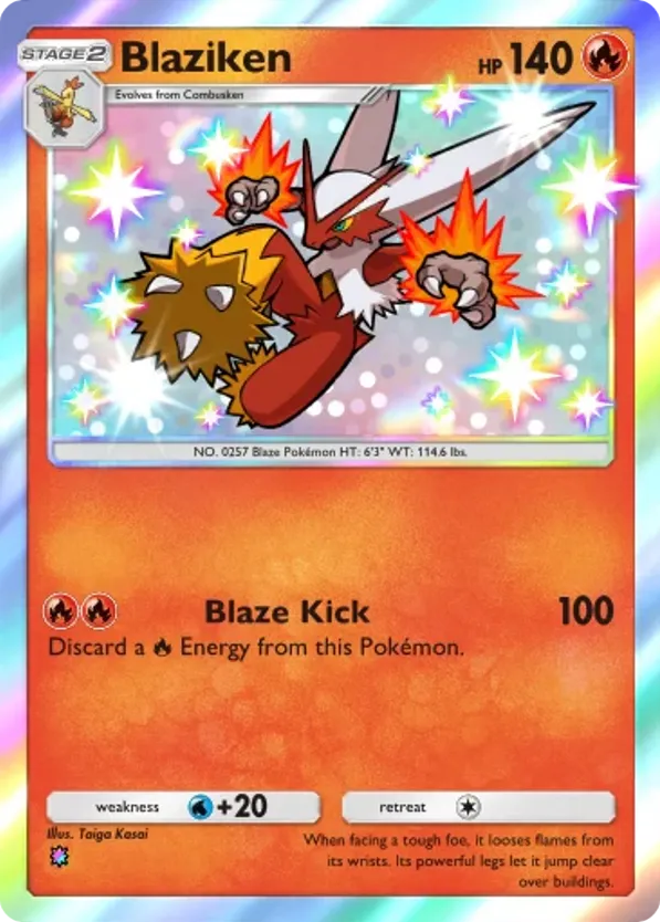 Blaziken card front