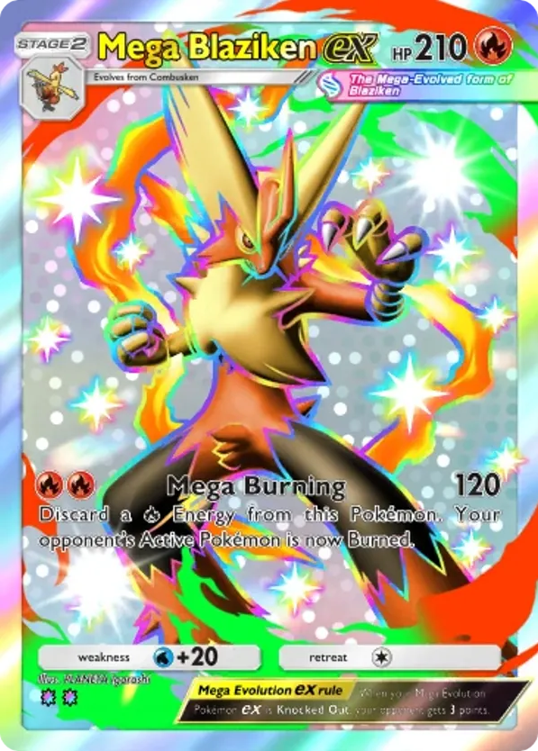 Mega Blaziken ex card front