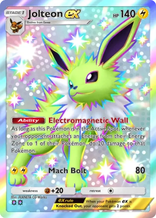 Jolteon ex card front