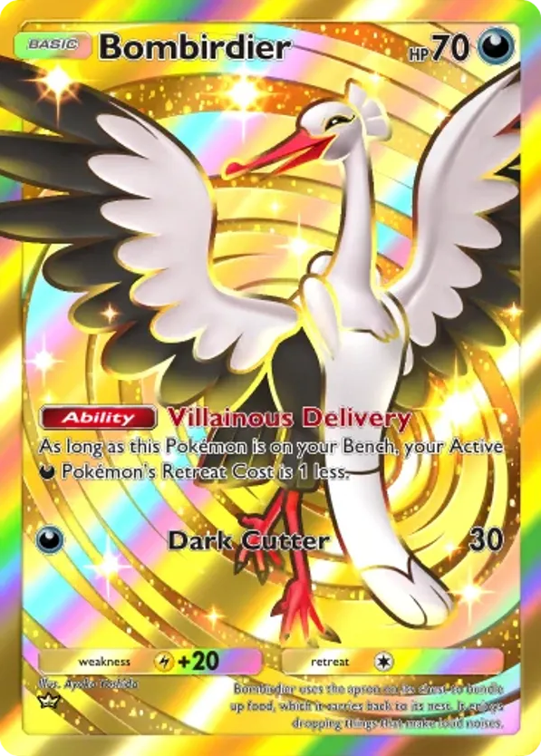 Bombirdier card front