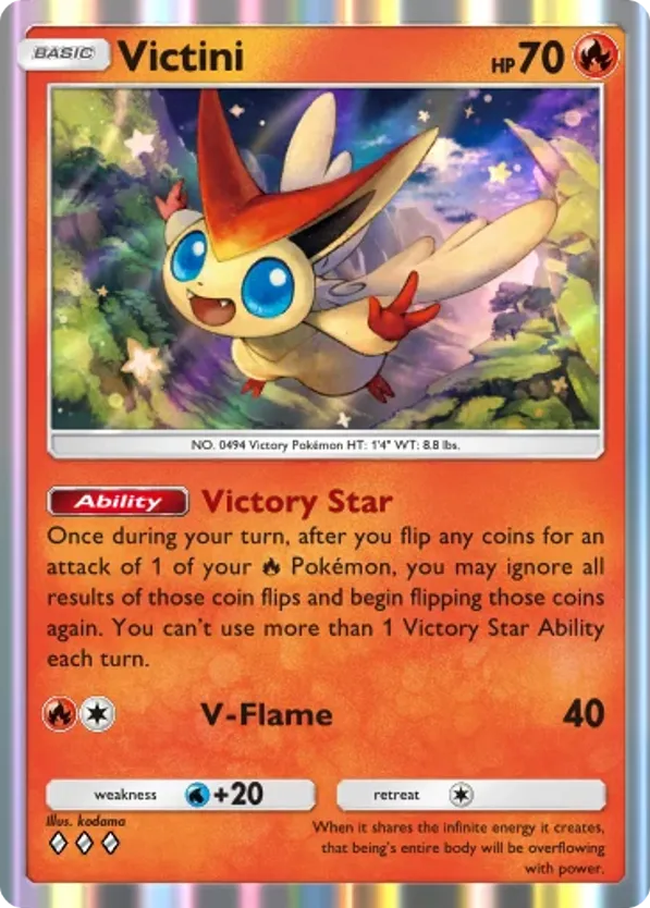 Victini card front