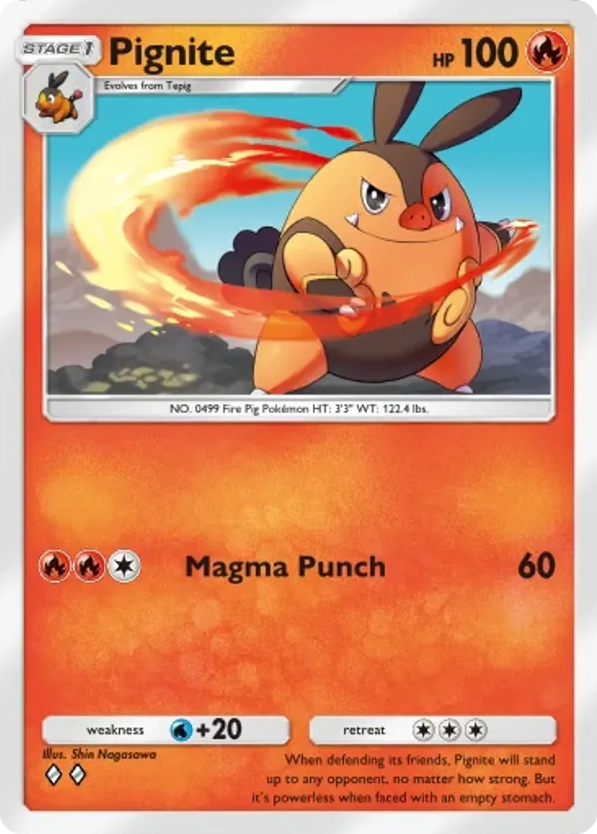 Pignite card front