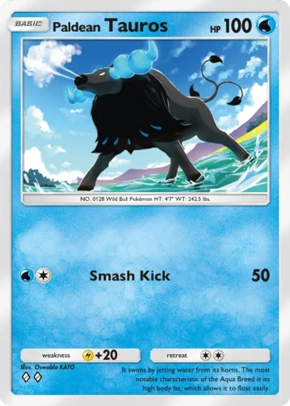 Paldean Tauros card front