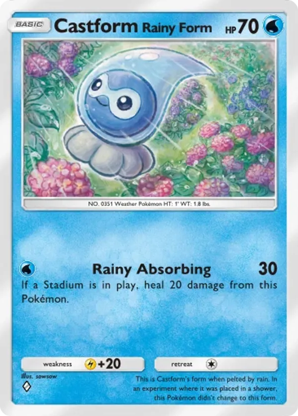 Castform Rainy Form card front