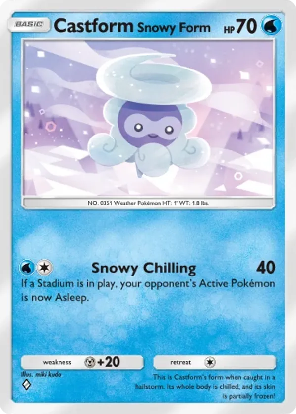 Castform Snowy Form card front