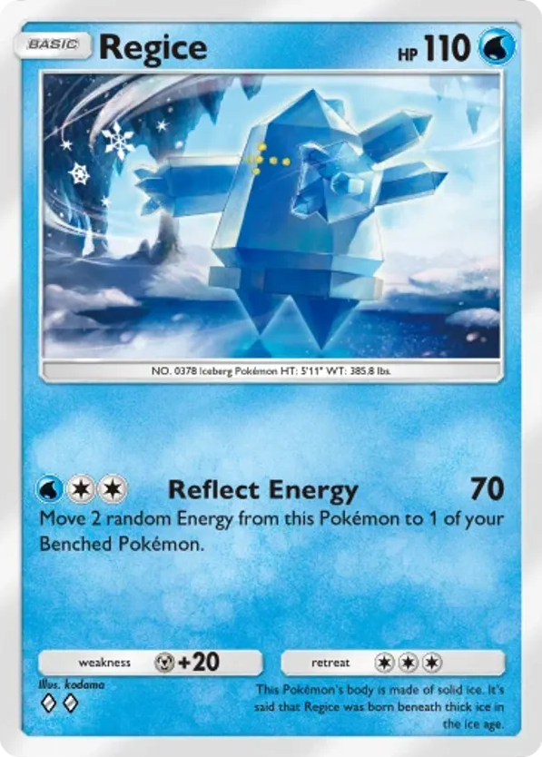 Regice card front