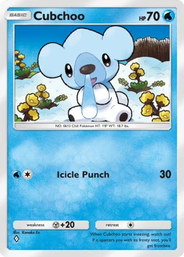 Cubchoo card front