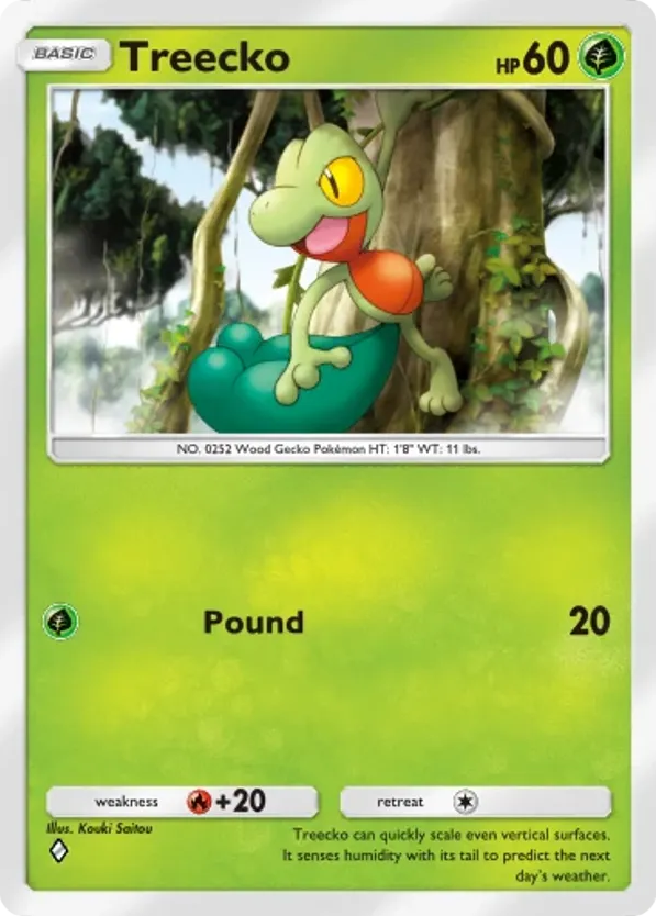 Treecko card front