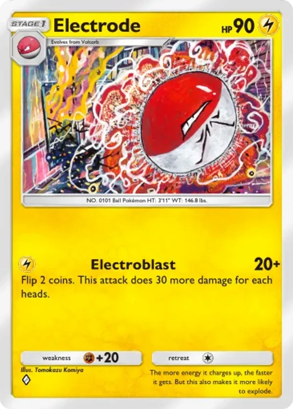 Electrode card front