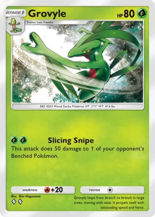 Grovyle card front