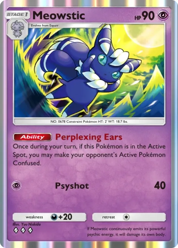 Meowstic card front