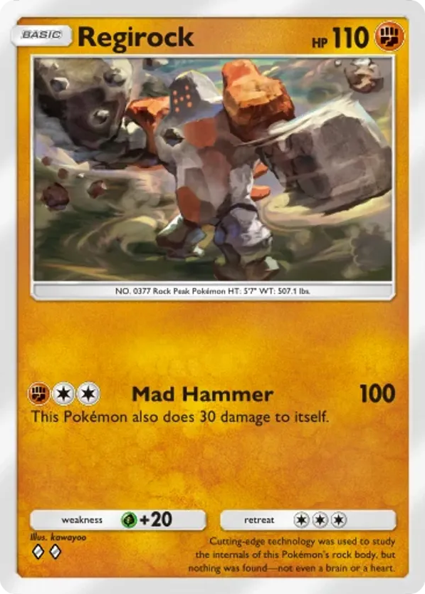 Regirock card front