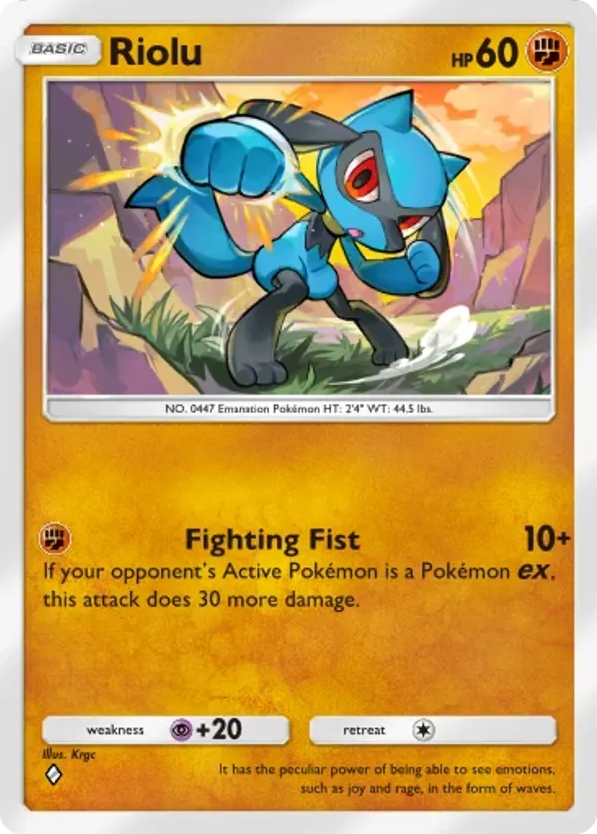 Riolu card front