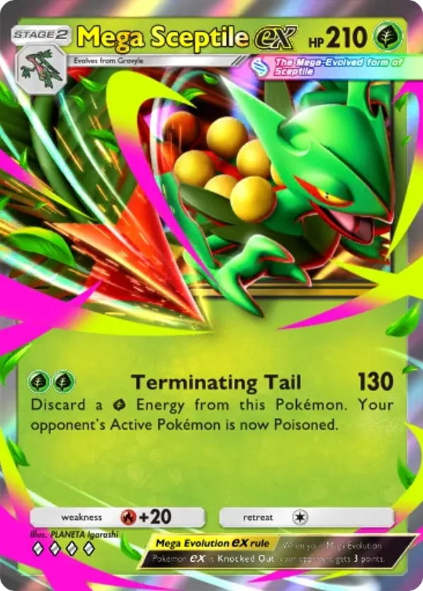 Mega Sceptile ex card front