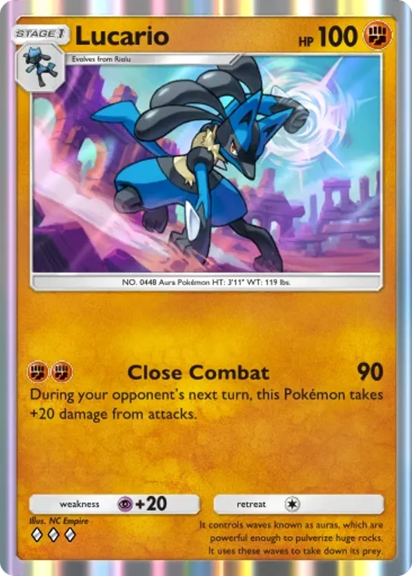 Lucario card front