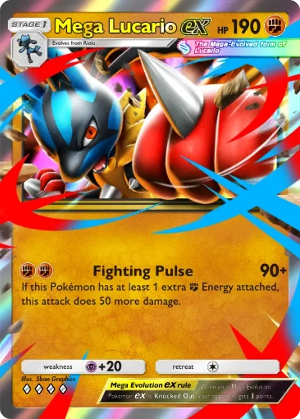 Mega Lucario ex card front