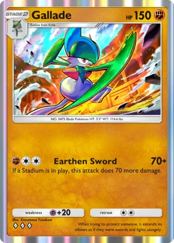 Gallade card front