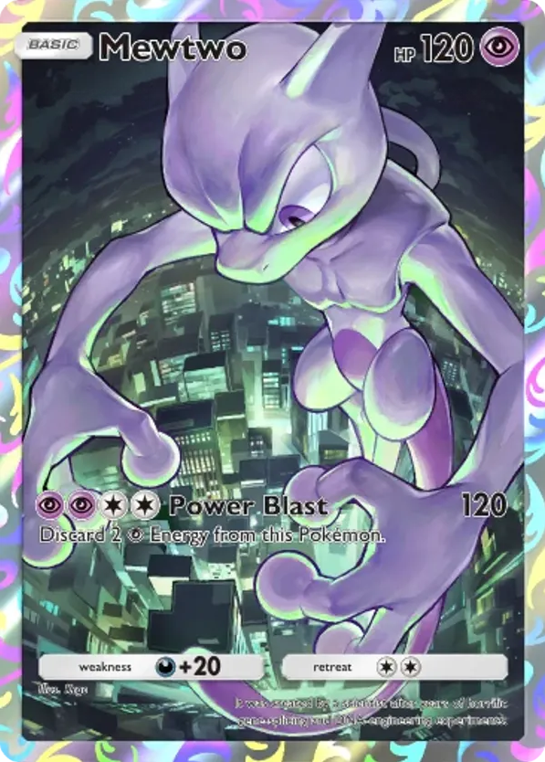 Mewtwo card front