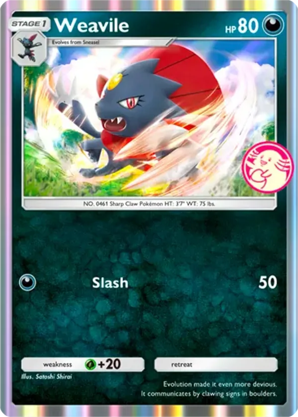 Weavile card front