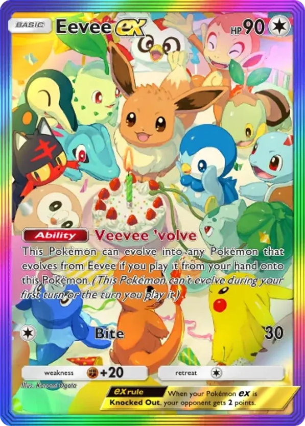 Eevee ex card front