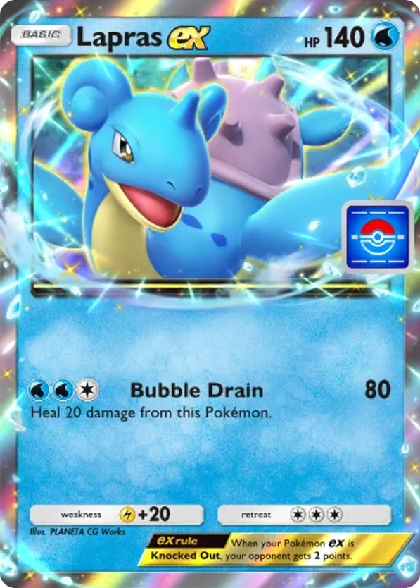 Lapras ex card front