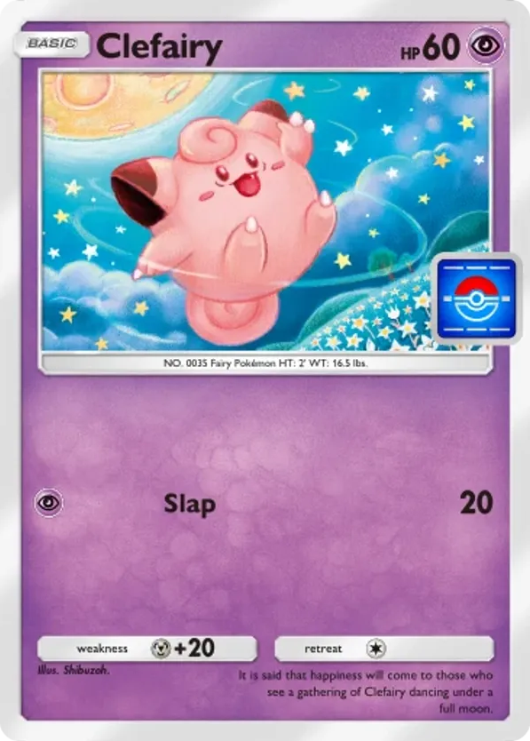 Clefairy card front