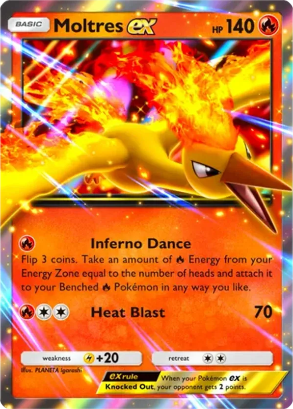Moltres ex card front