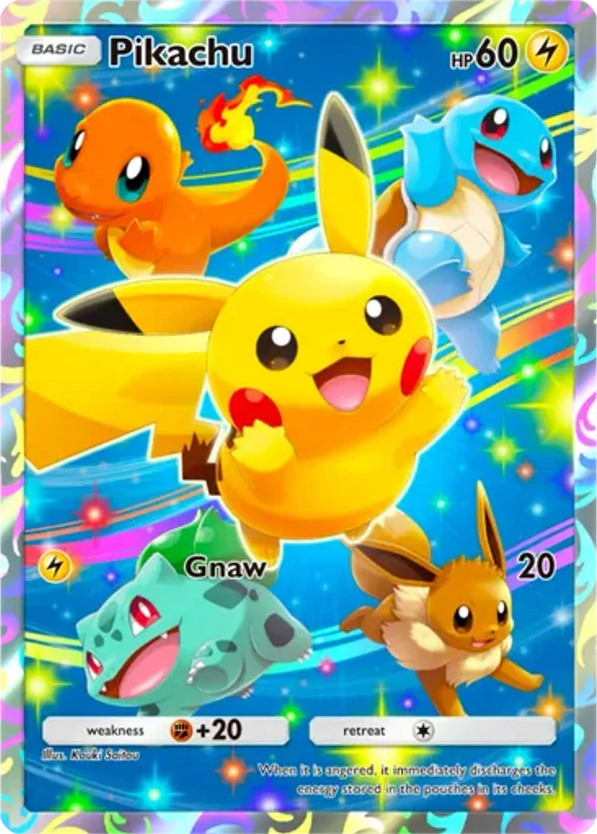 Pikachu card front