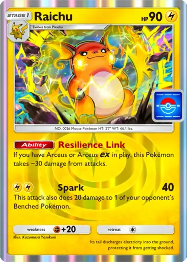 Raichu card front