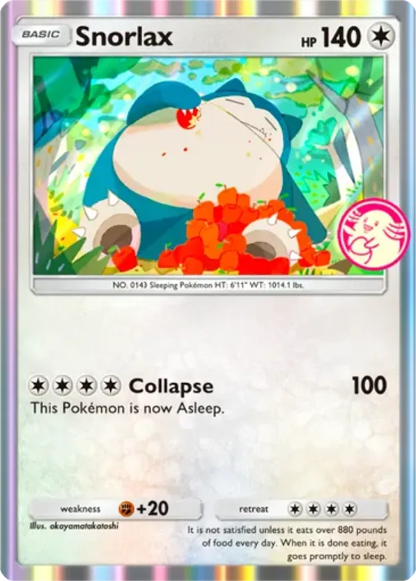 Snorlax card front