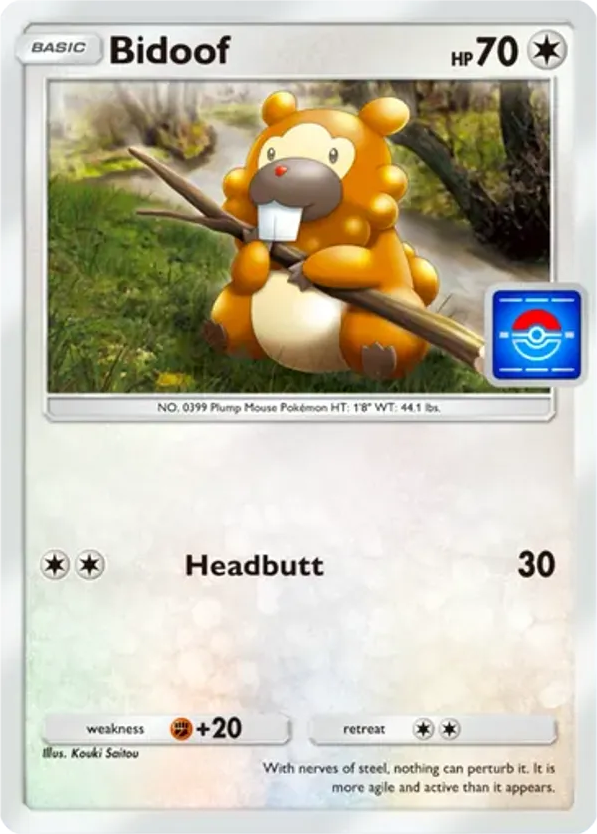 Bidoof card front