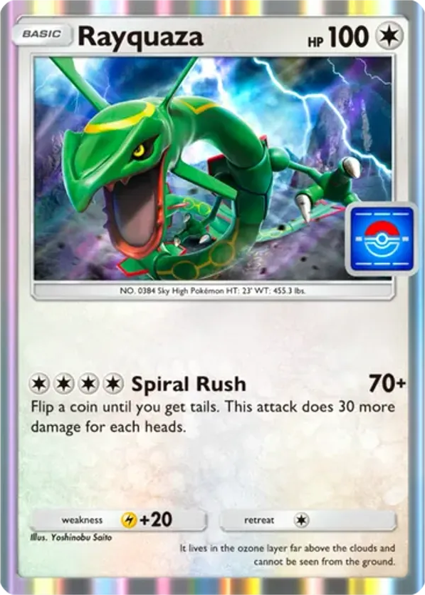 Rayquaza card front