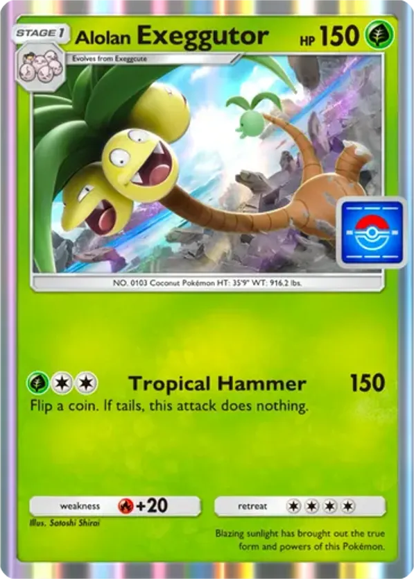 Alolan Exeggutor card front
