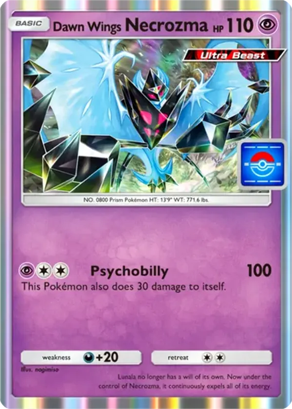 Dawn Wings Necrozma card front