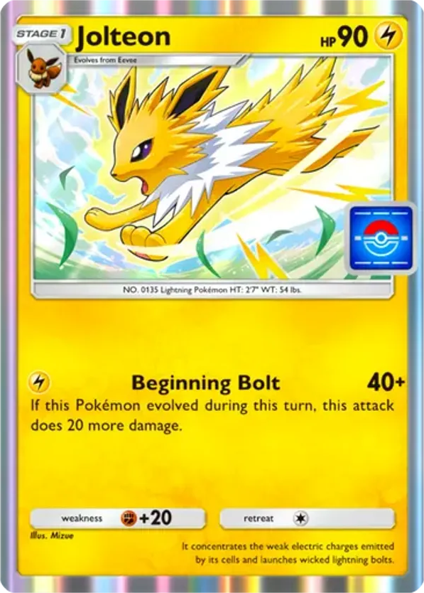 Jolteon card front