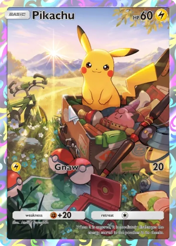 Pikachu card front