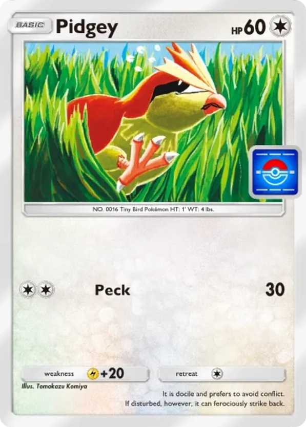 Pidgey card front