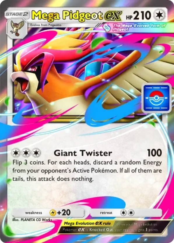 Mega Pidgeot ex card front