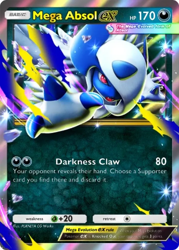 Mega Absol ex card front