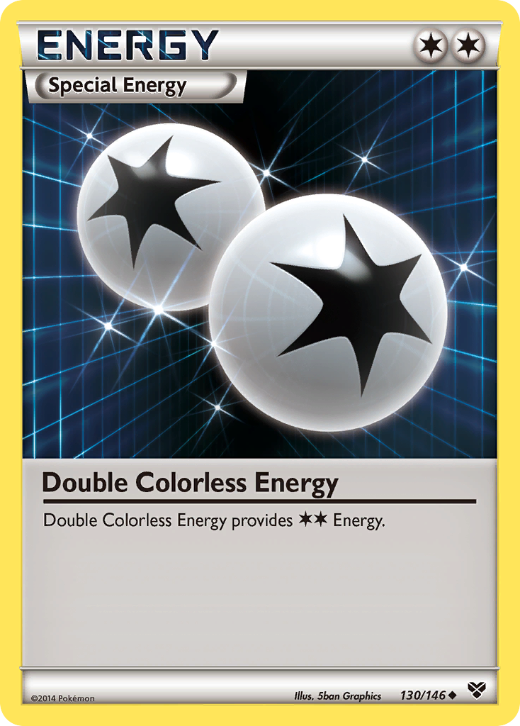 Double Colorless Energy card front