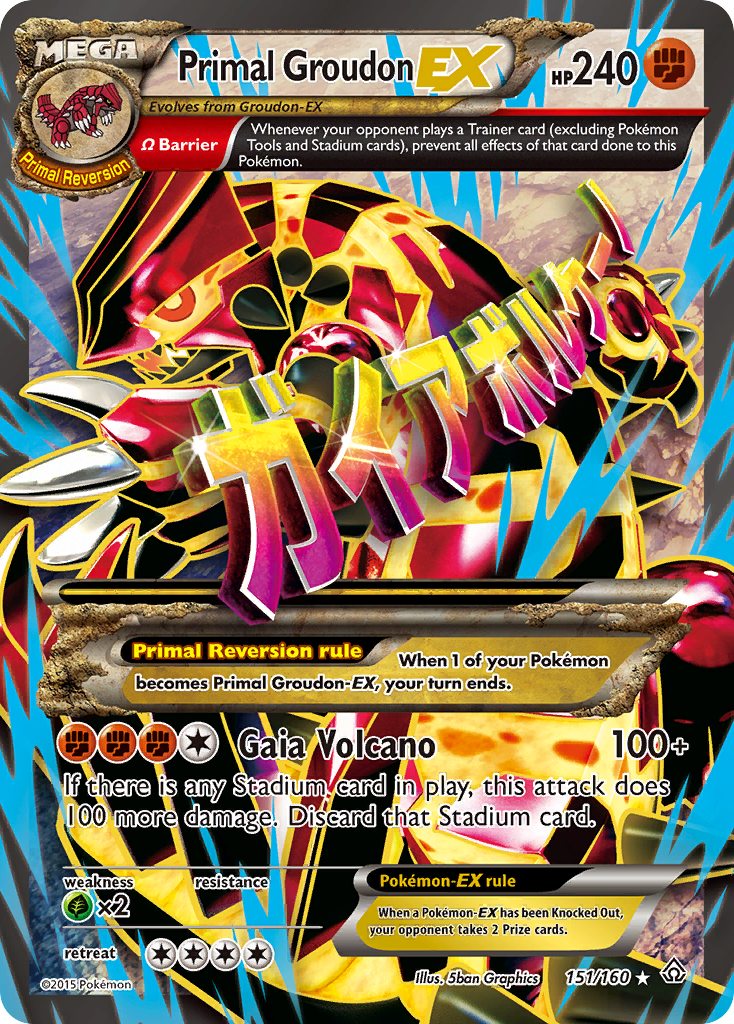Primal Groudon-EX card front