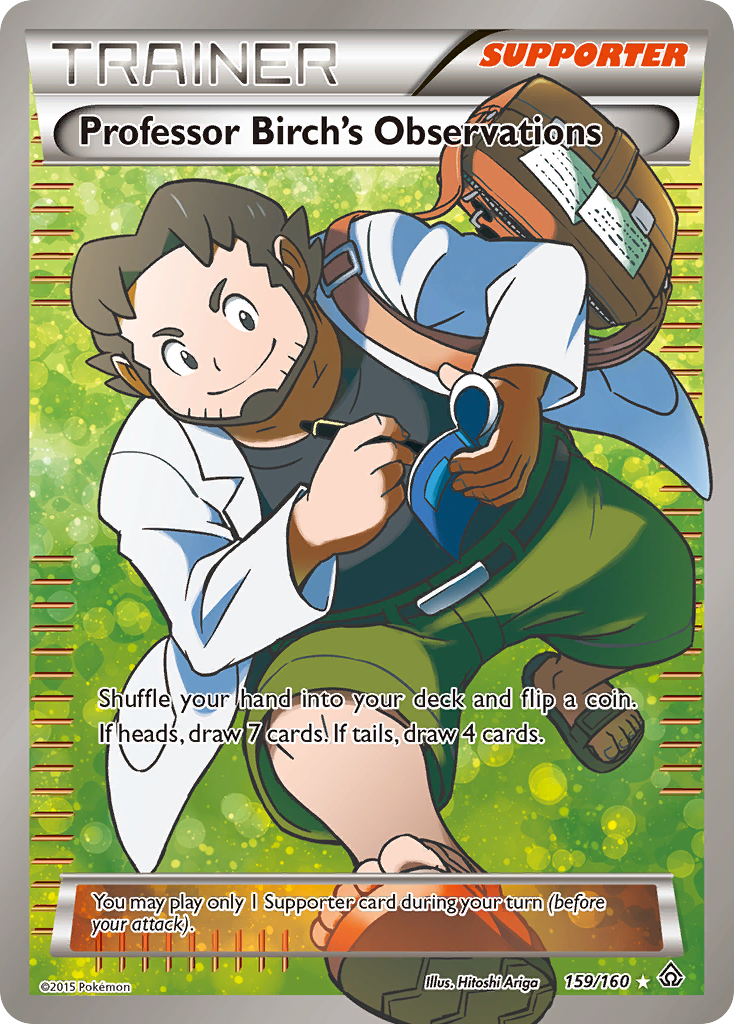 Professor Birch's Observations card front