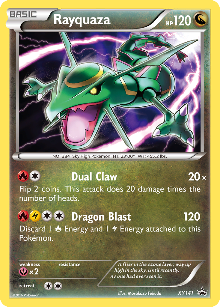 Rayquaza card front